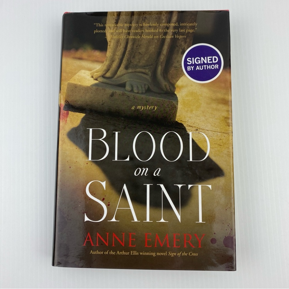 Blood on a Saint: A Collins-Burke Mystery by Anne Emery Hardcover Signed